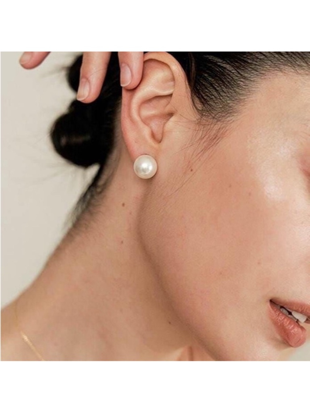 New! 12mm Pearl Post Earrings 18k gold plated silver